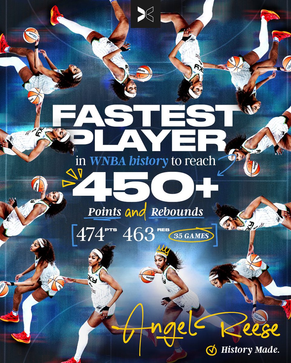 Fastest player in WNBA history to record 450+ PTS & 450+ REB.