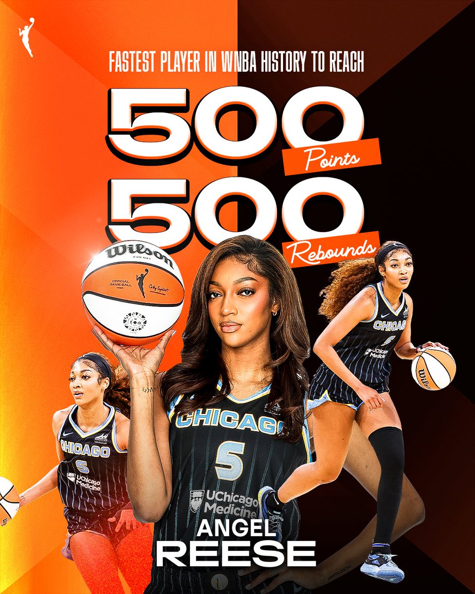 Fastest player in WNBA history to reach 500+ PTS and 500+ REB