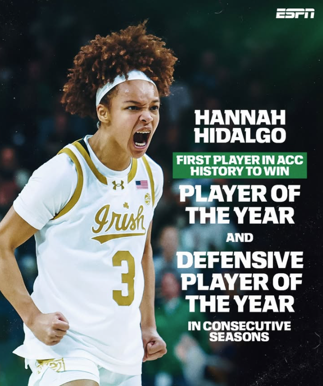 First Player in ACC history to win PoTY and DPOY in consecutive seasons
