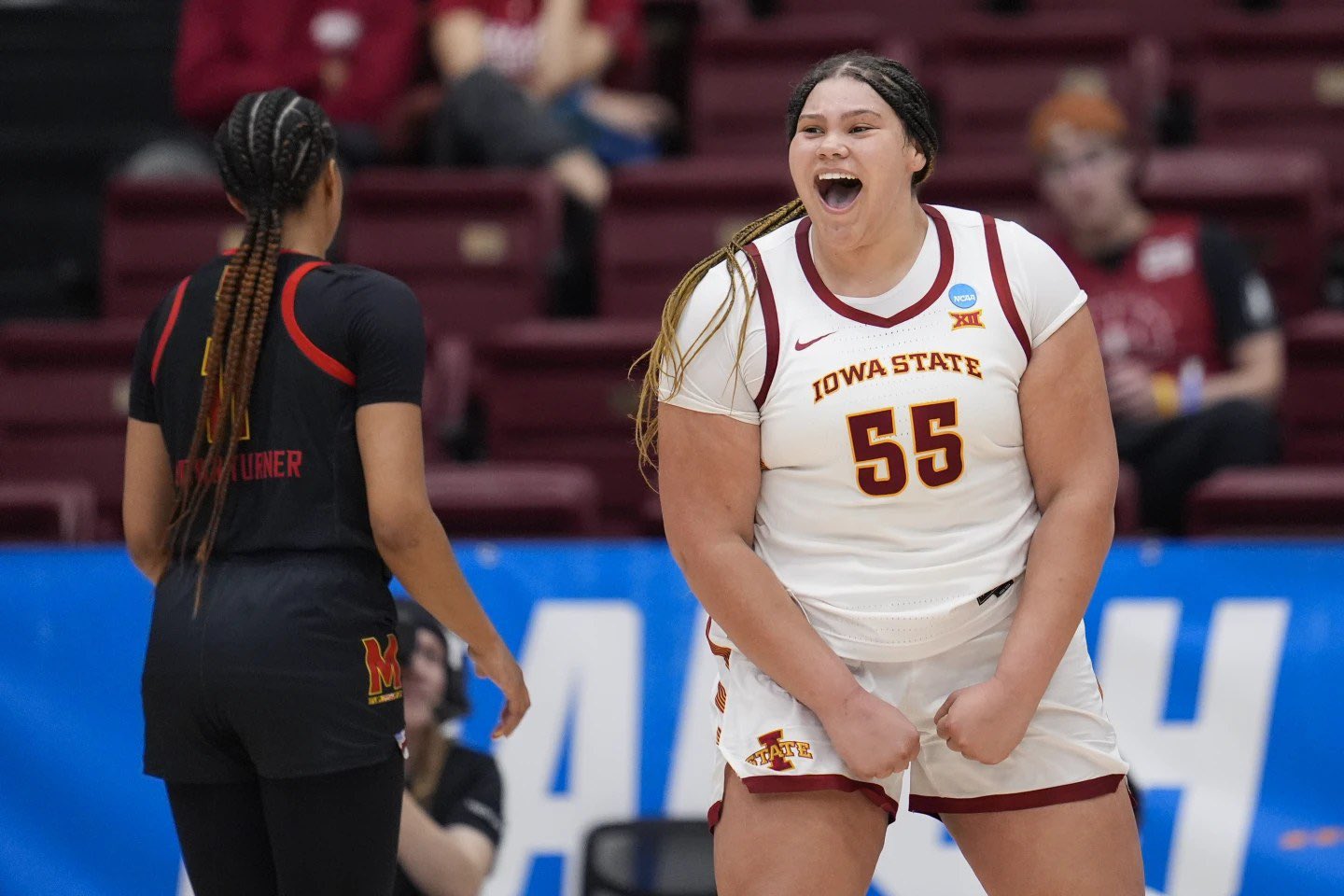 Scored at least 10 points in 70 straight games, the longest active streak in Division I