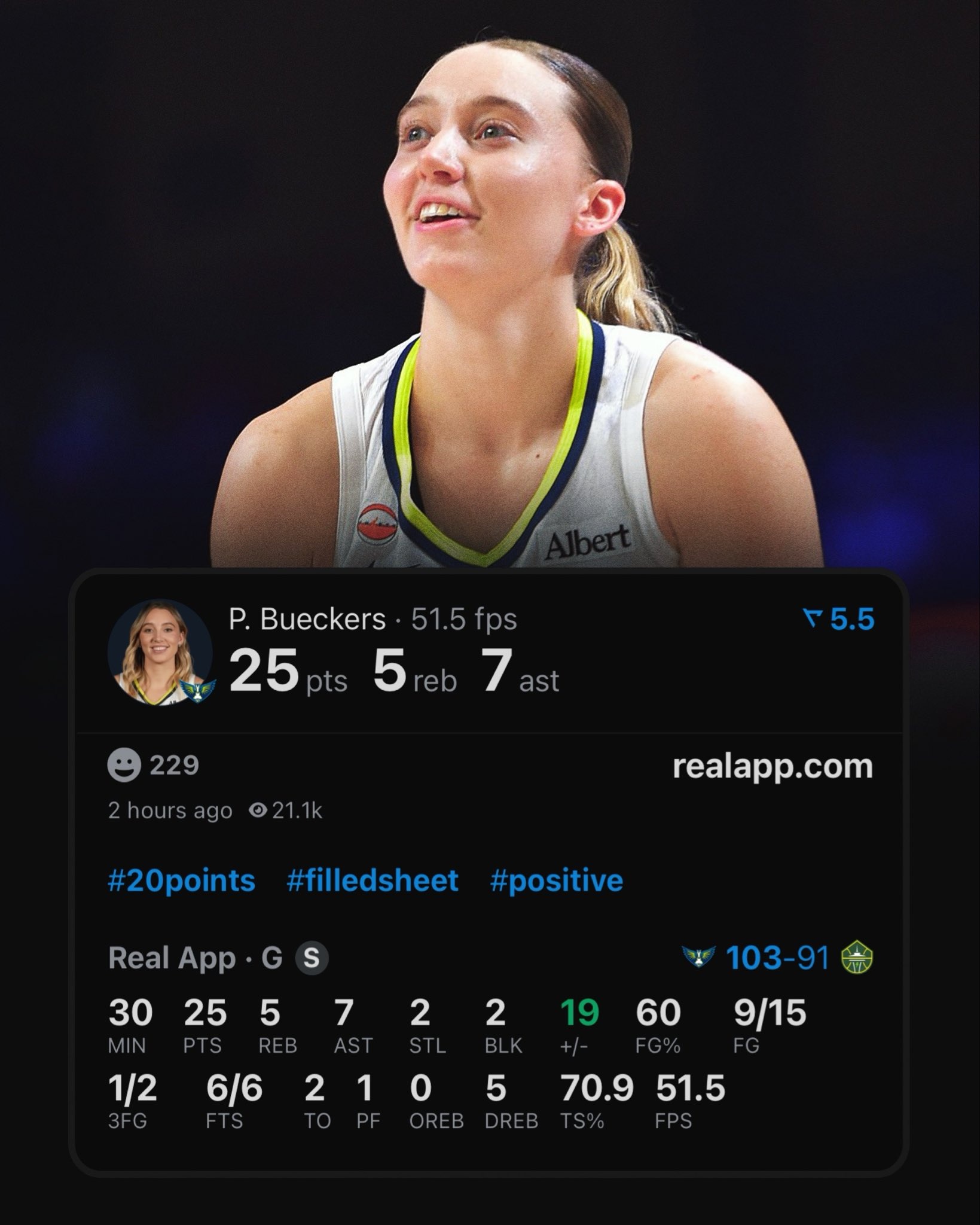 Most 25-Point, 5-Rebound, 5-Assist Games in a WNBA Season