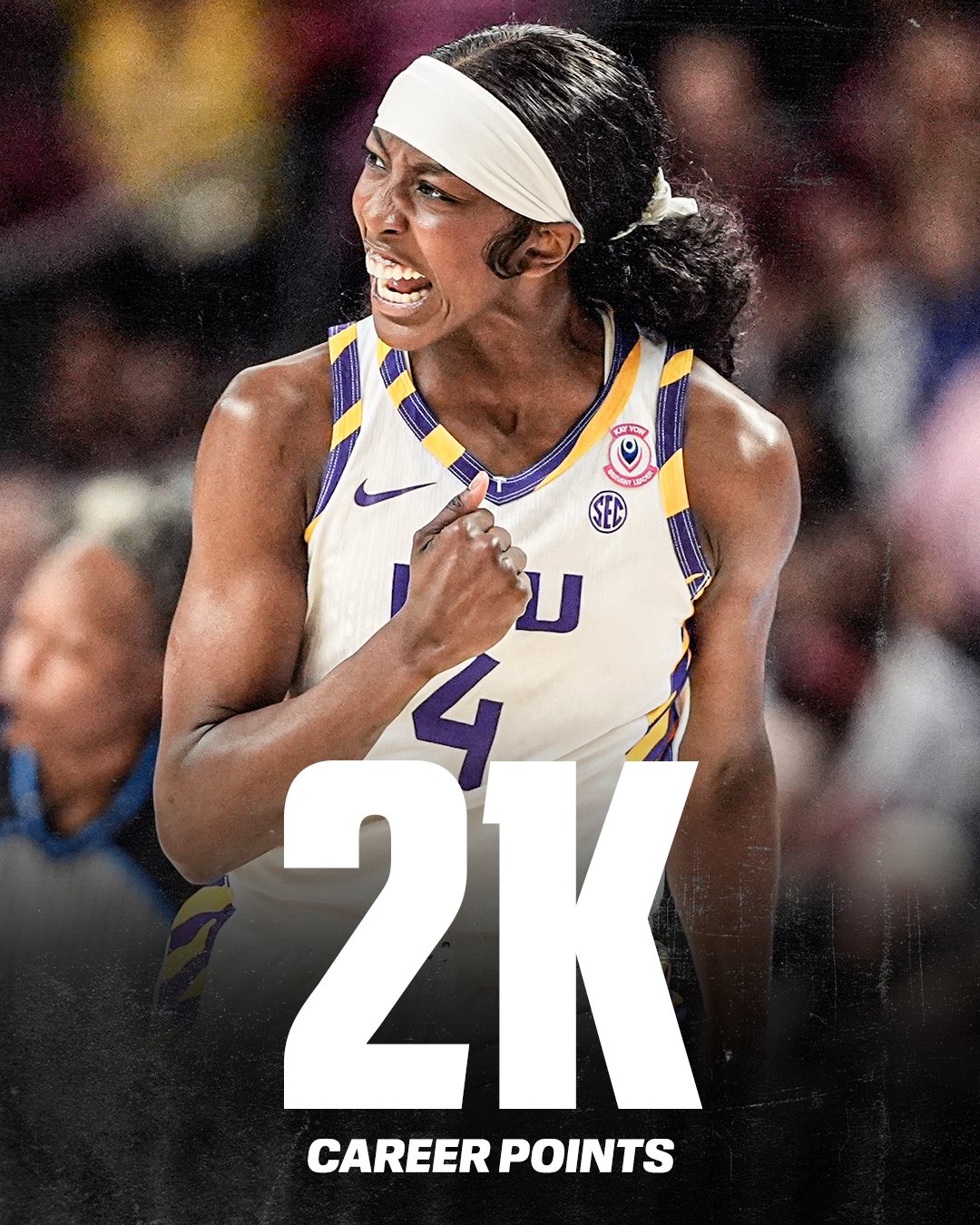 2,000 Career Points (6th in LSU History)