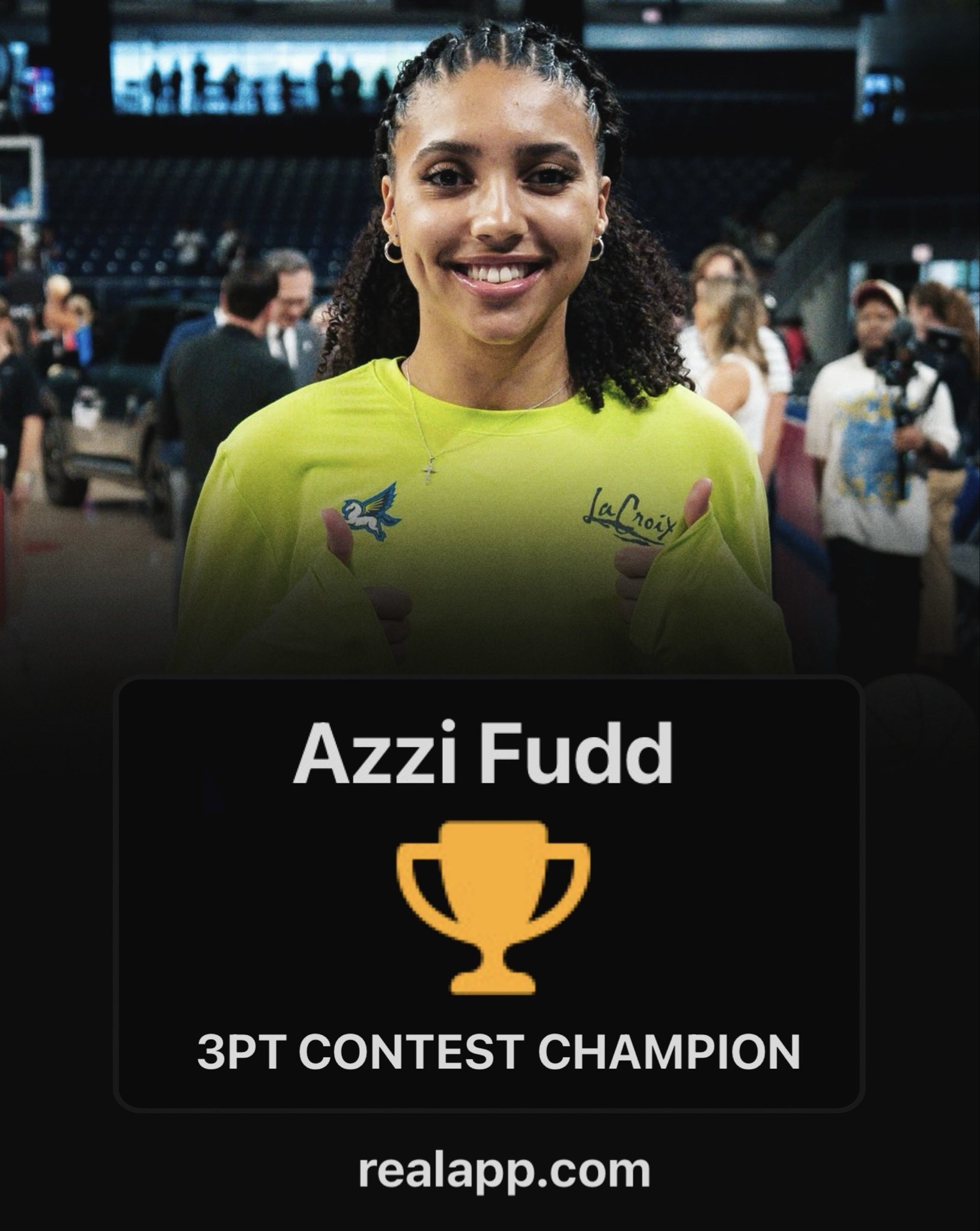 First rookie to win the WNBA/NBA 3PT Contest