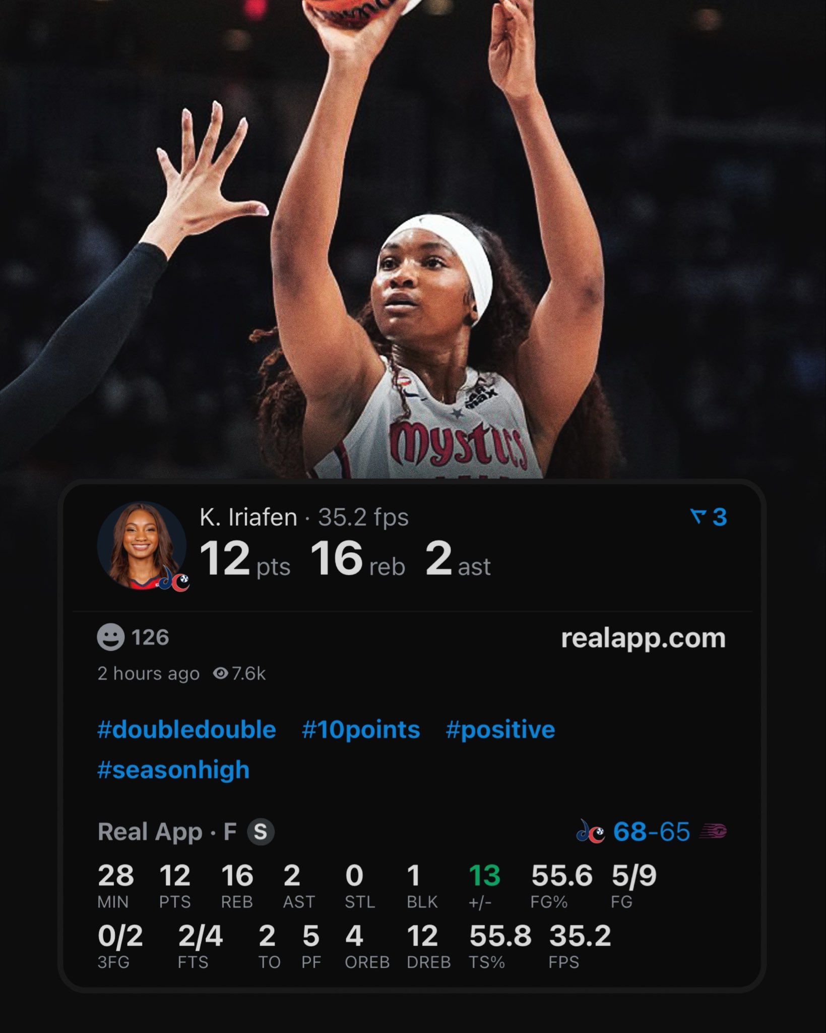 Youngest Player in WNBA History with 15+ Rebounds in a Season Opener